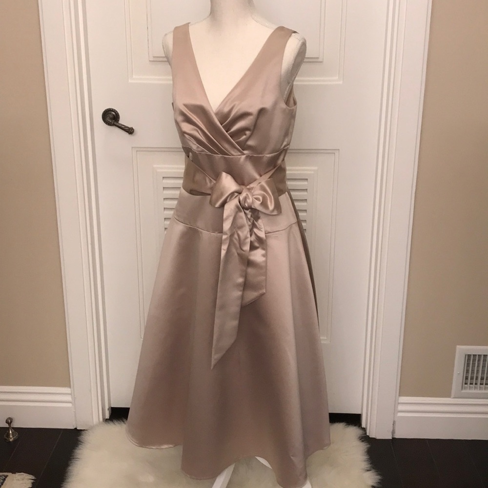 Champagne color party dress